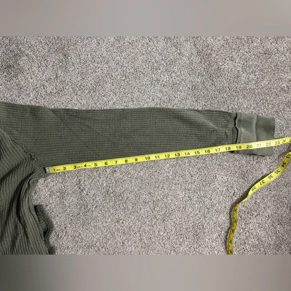 Free People We the Free Roll With It Thermal Long Sleeve Top in Moss Size Large - Picture 16 of 16